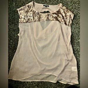 Cute top with sequence size large